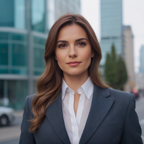 欧美街拍白衬衫西装商务美女图片